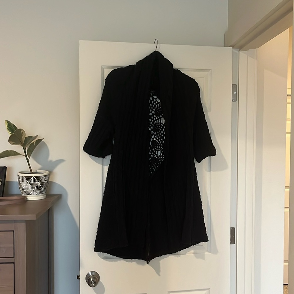 BCBG Maxazria black jacket + sweater (good be either). Great condition.